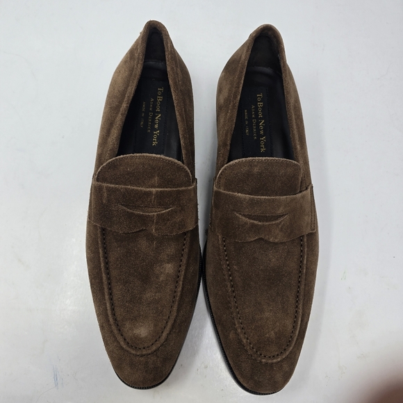 To Boot New York Mens Size 8 Adam Derrick Tesoro Mid Brown Suede Slip On Shoes main image 10